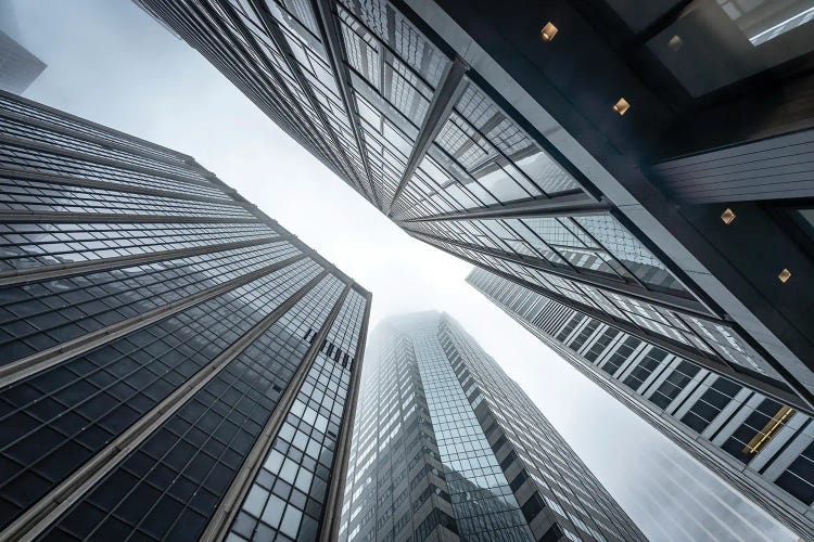 Modern office buildings near Wall Street