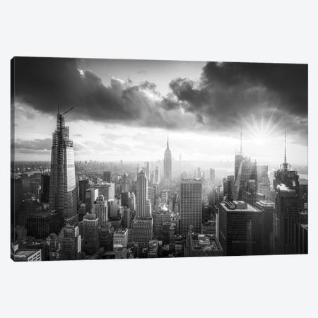 Manhattan skyline in black and white Canvas Print #JNB676} by Jan Becke Art Print