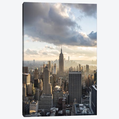 Empire State Building At Sunset, New York City Canvas Print #JNB692} by Jan Becke Canvas Wall Art