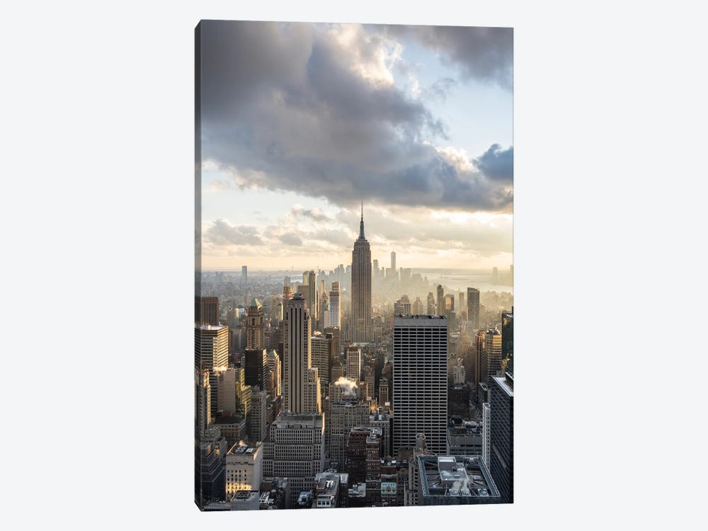 Empire State Building At Sunset, New York City by Jan Becke 1-piece Canvas Artwork