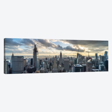 Panoramic View Of Midtown Manhattan Canvas Print #JNB694} by Jan Becke Canvas Art Print