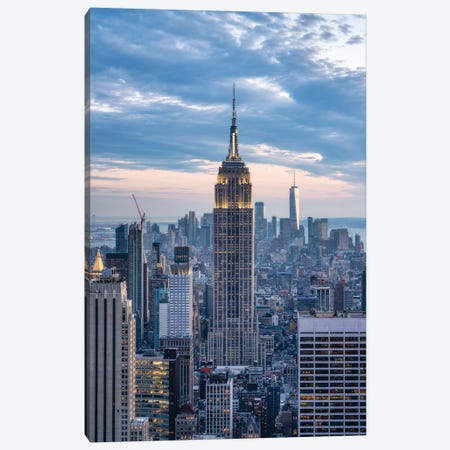 Empire State Building At Dusk, New York City Canvas Print #JNB696} by Jan Becke Canvas Print