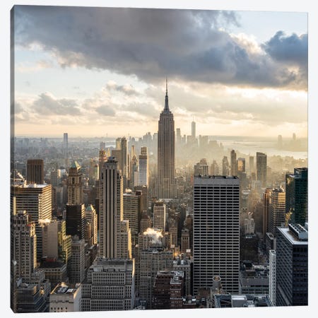 Empire State Building Seen From Rockefeller Center Canvas Print #JNB697} by Jan Becke Art Print