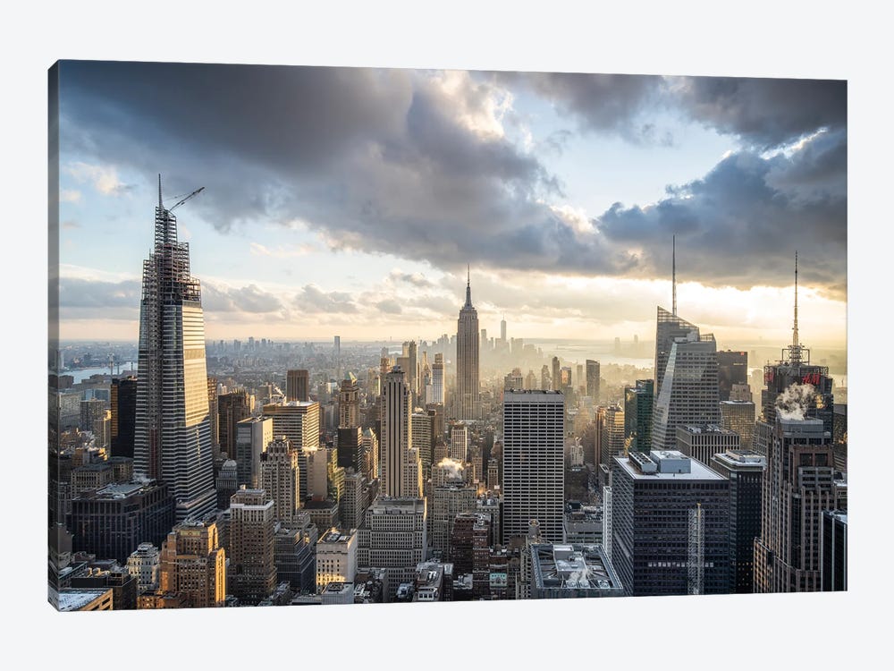 Manhattan Skyline And Empire State Building by Jan Becke 1-piece Canvas Artwork