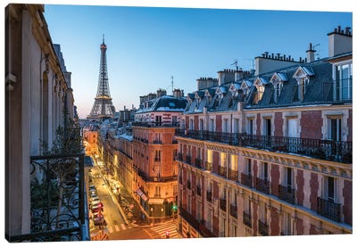 Balcony With A View Canvas Art Print - Paris Photography