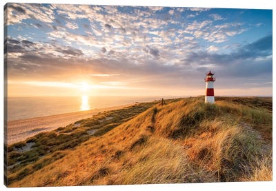 List Ost Lighthouse On Sylt Canvas Art Print - Nautical Scenic Photography