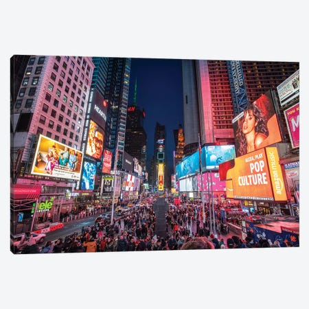 Times Square, New York City Canvas Print #JNB711} by Jan Becke Art Print