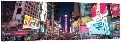Times Square Panorama, New York City, USA Canvas Art Print - Times Square