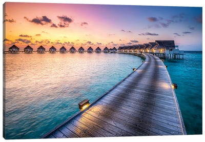 Luxury Beach Resort, South Ari Atoll, Maldives Canvas Art Print - Maldives