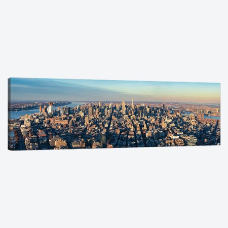 Aerial View Of Midtown Manhattan At Sunset Canvas Print #JNB744} by Jan Becke Canvas Print