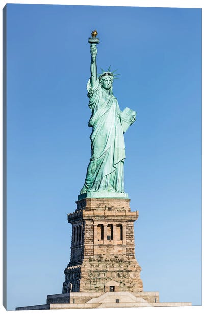 Statue Of Liberty On Liberty Island Canvas Art Print - Monument Art