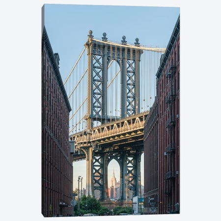 Manhattan Bridge In New York City Canvas Print #JNB762} by Jan Becke Canvas Artwork