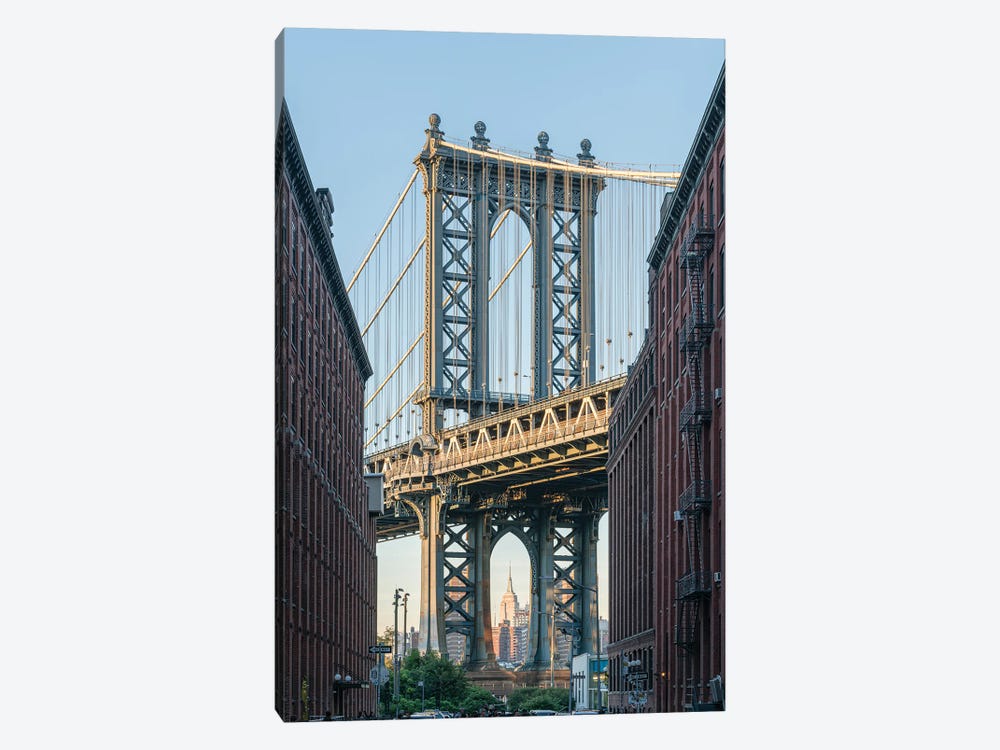 Manhattan Bridge In New York City by Jan Becke 1-piece Canvas Artwork