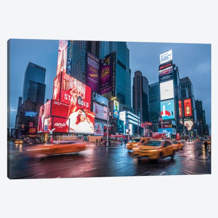 Colorful Neon Signs At Times Square, New York City, USA Canvas Print #JNB765} by Jan Becke Art Print
