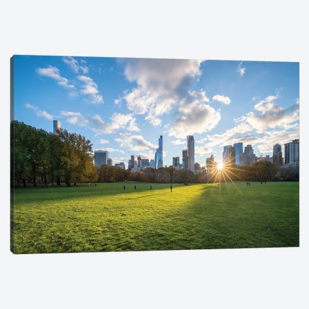 Central Park Sheep Meadow At Sunset Canvas Print #JNB767} by Jan Becke Canvas Art Print