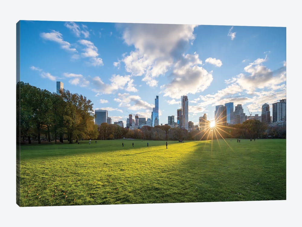 Central Park Sheep Meadow At Sunset by Jan Becke 1-piece Canvas Print
