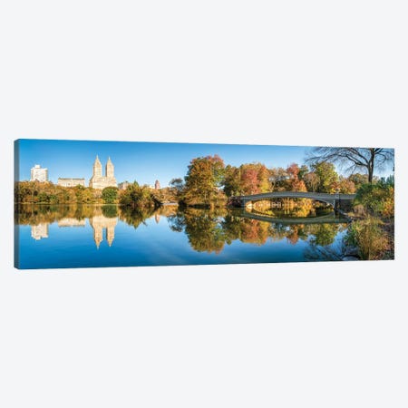 Bow Bridge At The Lake In Central Park, New York City, USA Canvas Print #JNB773} by Jan Becke Canvas Print