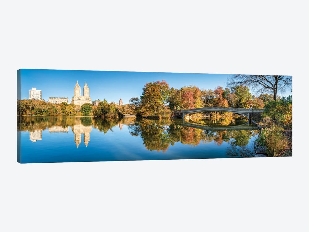 Bow Bridge At The Lake In Central Park, New York City, USA by Jan Becke 1-piece Canvas Art