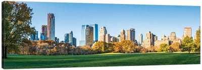 Central Park Panorama With Manhattan Skyline In The Background Canvas Art Print - Central Park