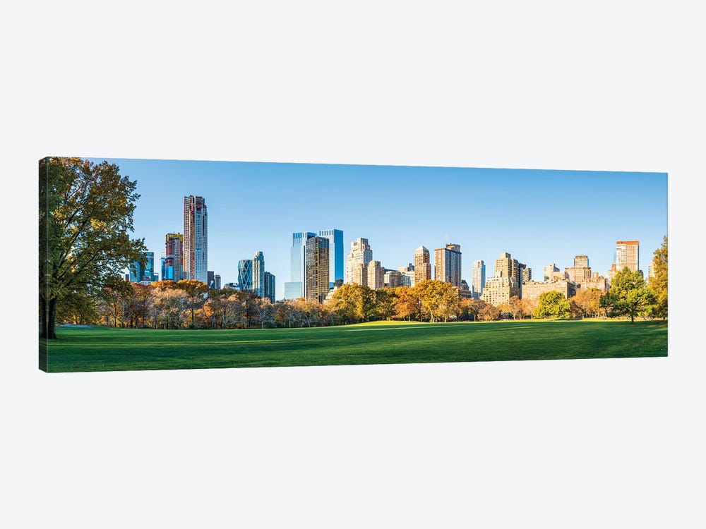 Central Park Panorama With Manhattan Skyline In The Background by Jan Becke 1-piece Canvas Wall Art