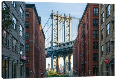 Manhattan Bridge View, Dumbo, Brooklyn, New York City Canvas Art Print - Brooklyn Bridge