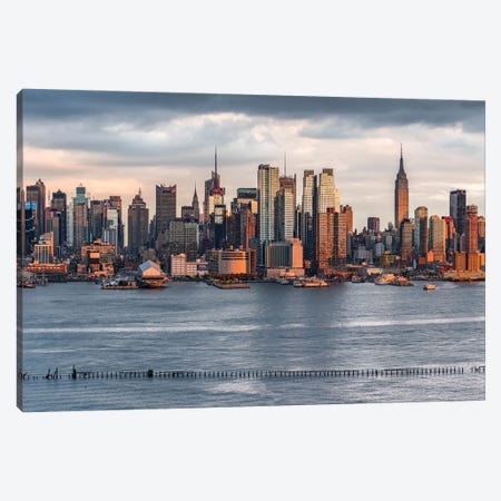Manhattan Skyline And Hudson River, New York City, USA Canvas Print #JNB785} by Jan Becke Art Print