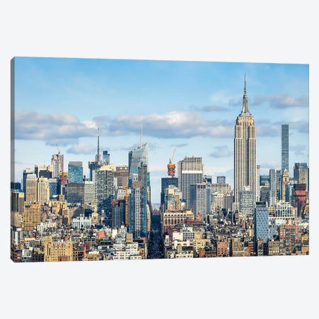 Manhattan Skyline With View Of The Empire State Building Canvas Print #JNB789} by Jan Becke Canvas Artwork