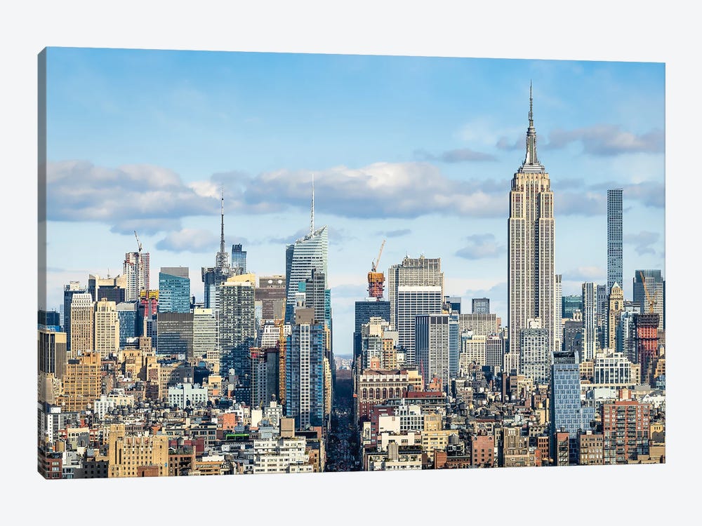 Manhattan Skyline With View Of The Empire State Building by Jan Becke 1-piece Canvas Print
