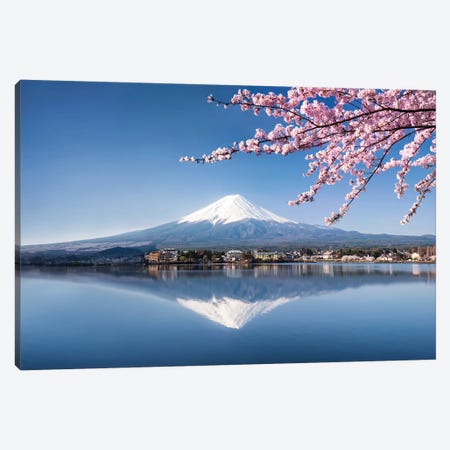 Mount Fuji In Spring Canvas Print #JNB78} by Jan Becke Canvas Art