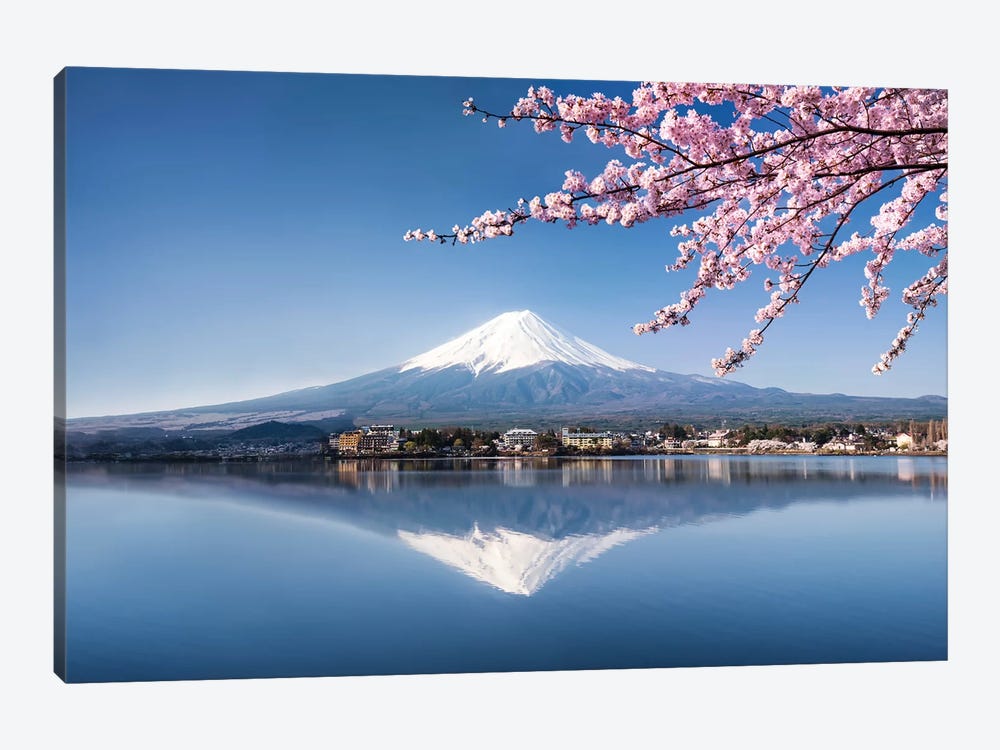 Mount Fuji In Spring by Jan Becke 1-piece Canvas Art