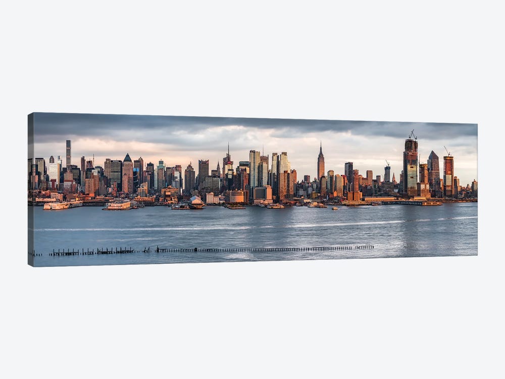 New York City Skyline Panorama Along The Hudson River by Jan Becke 1-piece Canvas Print