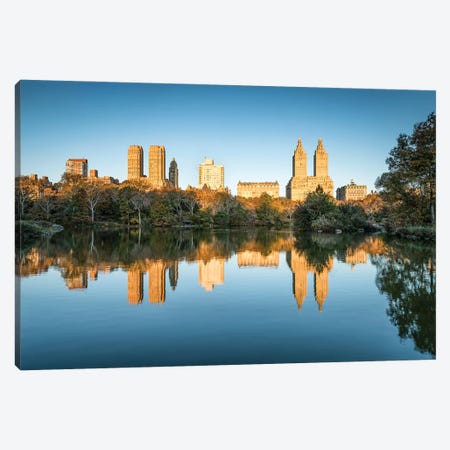 Sunrise At The Lake In Central Park Canvas Print #JNB796} by Jan Becke Canvas Art