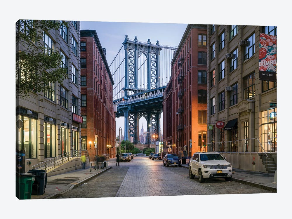 Manhattan Bridge Seen From Dumbo District In Brooklyn, New York City, USA by Jan Becke 1-piece Canvas Artwork