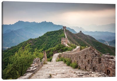 Great Wall Near Jinshanling, China Canvas Art Print - The Seven Wonders of the World