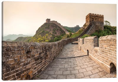 Historic Watch Towers Along The Great Wall, China Canvas Art Print - The Great Wall of China