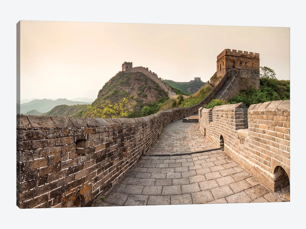 Historic Watch Towers Along The Great Wall, China by Jan Becke 1-piece Canvas Print