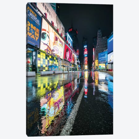 Broadway At Times Square, New York City, USA Canvas Print #JNB834} by Jan Becke Art Print
