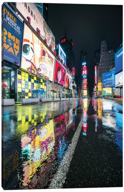 Broadway At Times Square, New York City, USA Canvas Art Print - Times Square
