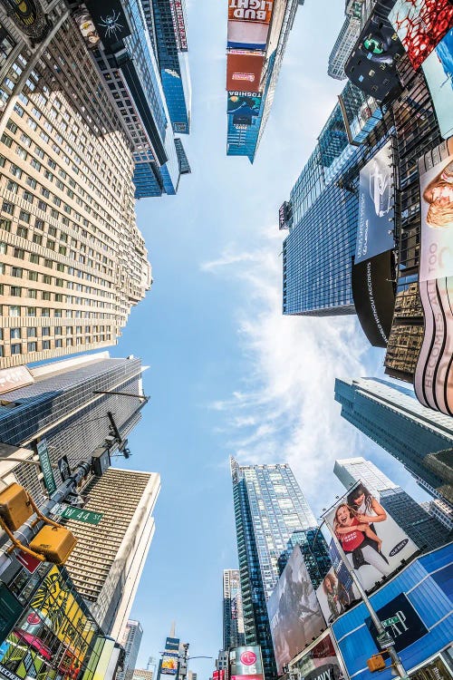 Skyscraper Buildings At Times Square, New York City, USA