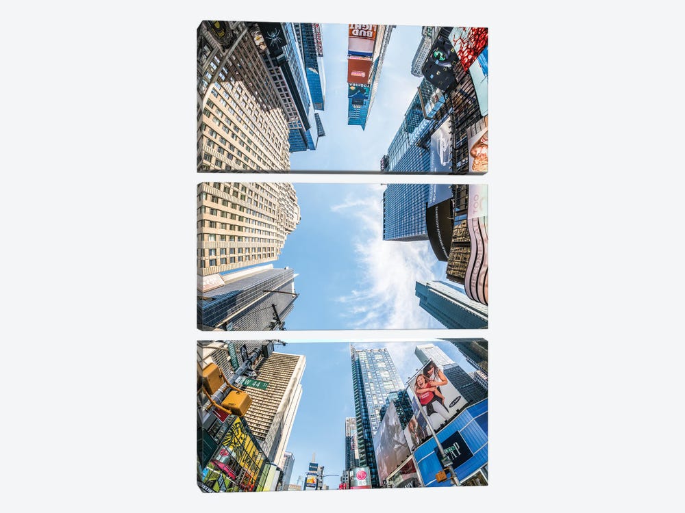 Skyscraper Buildings At Times Square, New York City, USA by Jan Becke 3-piece Canvas Wall Art