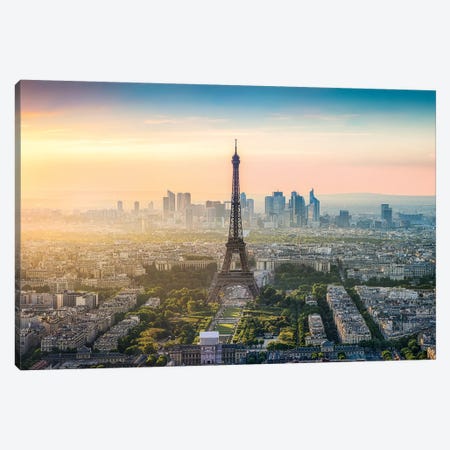 Paris Skyline With Eiffel Tower Canvas Print #JNB83} by Jan Becke Canvas Print