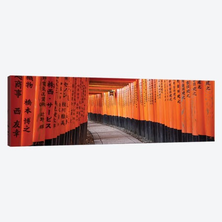 Red Torii Gates At The Fushimi Inari Taisha Shrine, Kyoto, Japan Canvas Print #JNB842} by Jan Becke Canvas Print