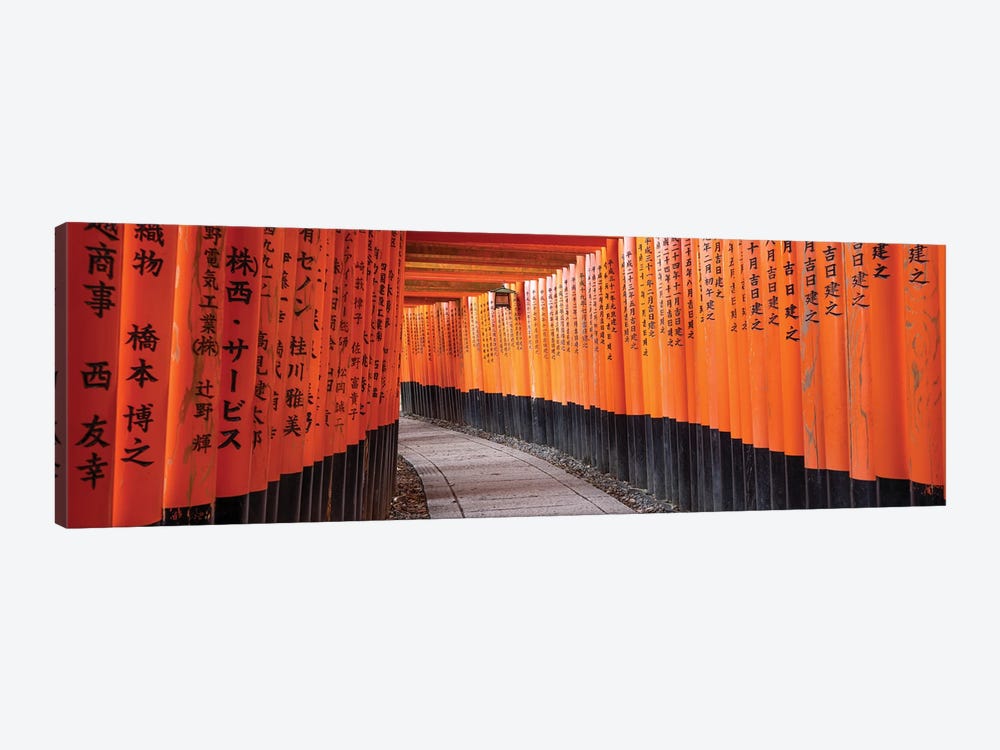 Red Torii Gates At The Fushimi Inari Taisha Shrine, Kyoto, Japan by Jan Becke 1-piece Canvas Art