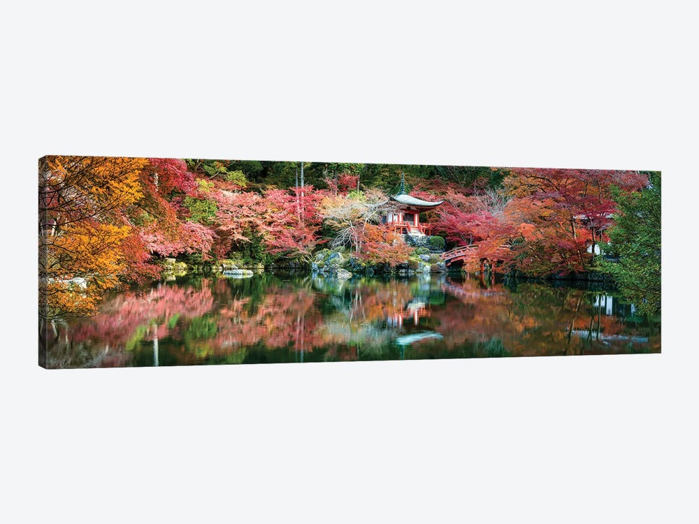 Panoramic View Of The Daigo-Ji Temple In Autumn, Kyoto, Japan by Jan Becke 1-piece Canvas Print