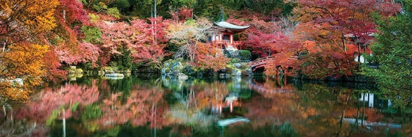Kyoto: Panoramic View Of The Daigo-Ji Temple In Autumn, Kyoto, Japan by Jan Becke