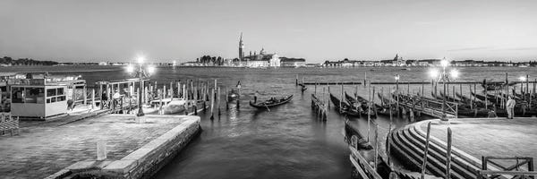 Veneto: Panoramic View Of San Giorgio Maggiore At Night, Venice, Italy by Jan Becke