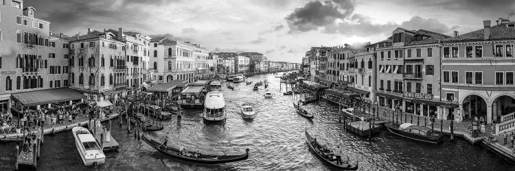 Panoramic View Of The Grand Canal At Sunset, Venice, Italy