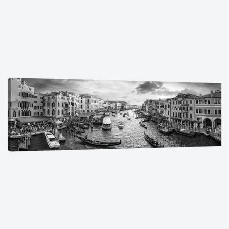 Panoramic View Of The Grand Canal At Sunset, Venice, Italy Canvas Print #JNB850} by Jan Becke Canvas Art