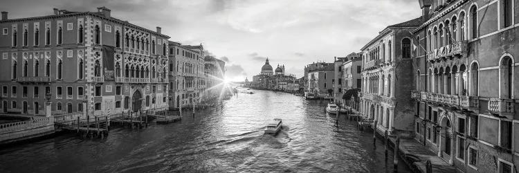 Panoramic View Of The Grand Canal At Sunrise, Venice, Italy