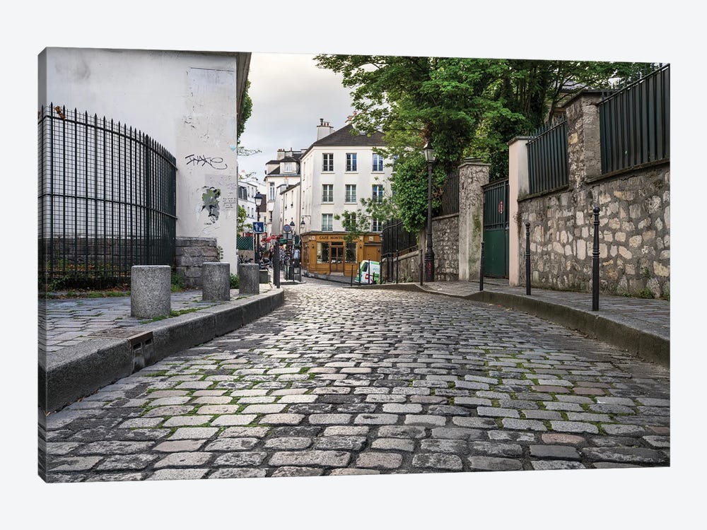 Streets Of Montmartre, Paris, France by Jan Becke 1-piece Canvas Print